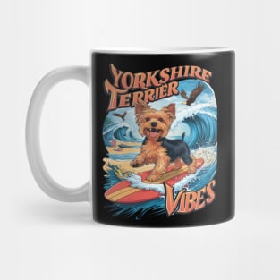 Wave-Riding Yorkshire Terrier Pup Mug